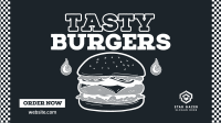 Vintage Tasty Burger Facebook Event Cover Image Preview