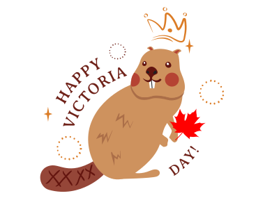 Victoria Day Beaver Postcard Image Preview