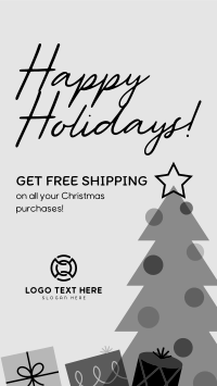 Christmas Free Shipping Facebook story Image Preview