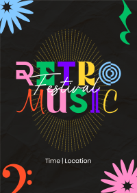 Vibing to Retro Music Poster Image Preview