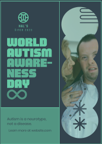 Bold Quirky Autism Day Poster Image Preview