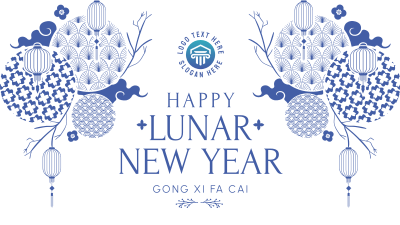 Beautiful Ornamental Lunar New Year Facebook event cover Image Preview