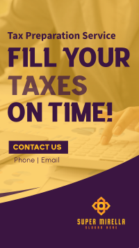 Fill Your Taxes Facebook Story Image Preview