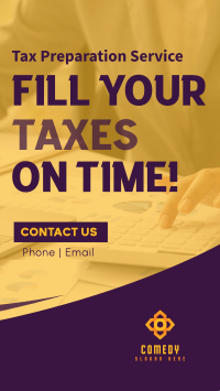 Fill Your Taxes Facebook story Image Preview