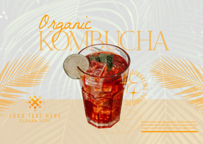 Organic Kombucha Postcard Image Preview