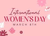 International Women's Day Postcard Design