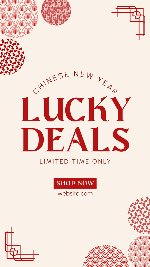 Chinese Lucky Deals Instagram Story Design Image Preview