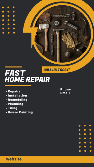 Fast Home Repair Instagram story