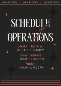 Quirky Operating Hours Poster Preview