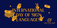 Sign Languages Day Celebration Twitter Post Design