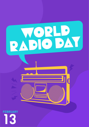 Retro Radio Day Flyer Image Preview