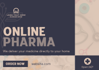 Online Pharma Business Medical Postcard Image Preview