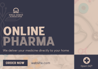 Online Pharma Business Medical Postcard Design