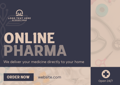 Online Pharma Business Medical Postcard Image Preview
