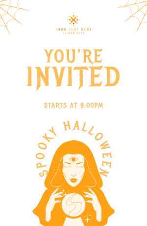 Spooky Witch Invitation Image Preview