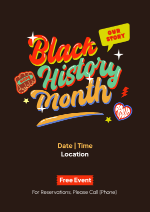 Multicolor Black History Month Poster Image Preview