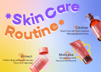 Skin Care Routine Postcard Design