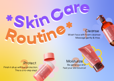 Skin Care Routine Postcard Image Preview