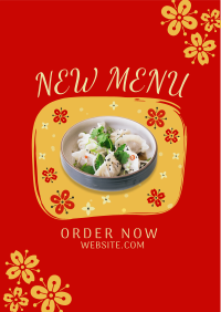 Floral Chinese Food Flyer Design