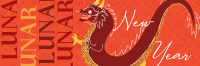 Chinese New Year Dragon Twitter Header Design