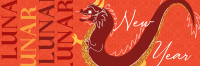 Chinese New Year Dragon Twitter Header Image Preview