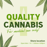 Quality Cannabis Plant Instagram Post Design