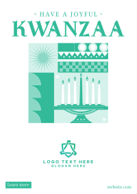 Geometric Kwanzaa Flyer Design
