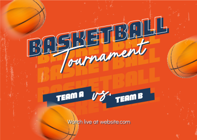 Basketball Game Tournament Postcard Image Preview