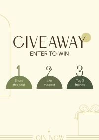Simple Giveaway Instructions Poster Image Preview