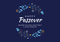 Passover Leaves Postcard Design