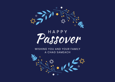 Passover Leaves Postcard Image Preview