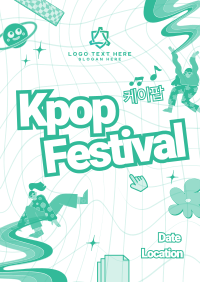 Trendy K-pop Playlist Poster Image Preview