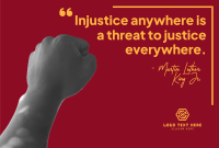 Martin Luther King Justice Pinterest Cover Design