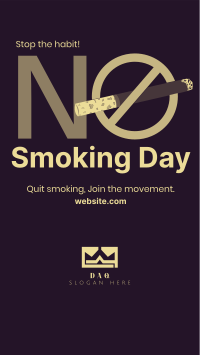 Stop Smoking Today Instagram Story Design