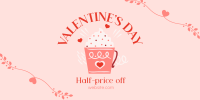 Valentine's Day Cafe Sale Twitter Post Image Preview