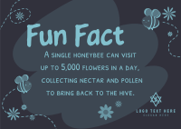 Bee Day Fun Fact Postcard Image Preview