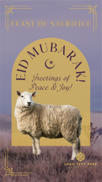 Eid Mubarak Sheep Instagram Story Design