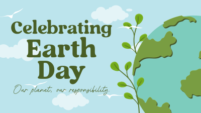 Modern Celebrate Earth Day Facebook event cover Image Preview