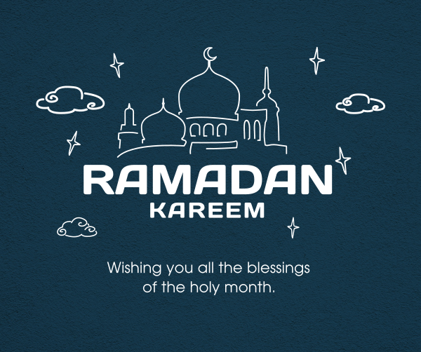 Ramadan Outlines Facebook Post Design Image Preview