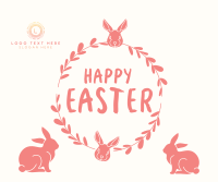 Easter Bunny Wreath Facebook post Image Preview