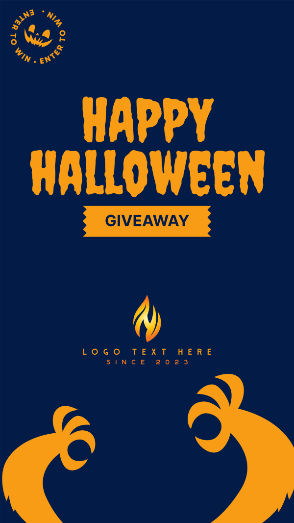 Happy Halloween Giveaway Instagram Story Design Image Preview