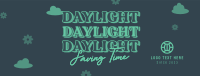 Quirky Daylight Saving Facebook Cover Design