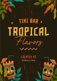 At the Tiki Bar Poster Design