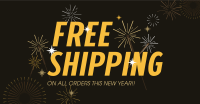 Free Shipping Sparkles Facebook Ad Design