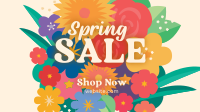 Spring Sale bouquet Facebook Event Cover Design