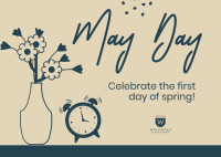 First Day of Spring Postcard Design