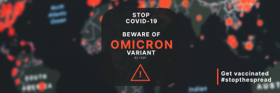 Beware Of Omicron Twitter header (cover) Image Preview