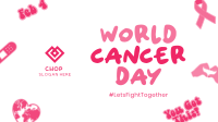Cancer Day Stickers Facebook Event Cover Design
