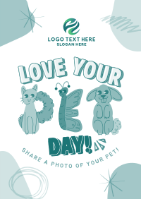 Share Your Pet Love Flyer Design