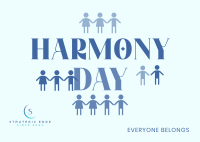 People Harmony Day Postcard Image Preview